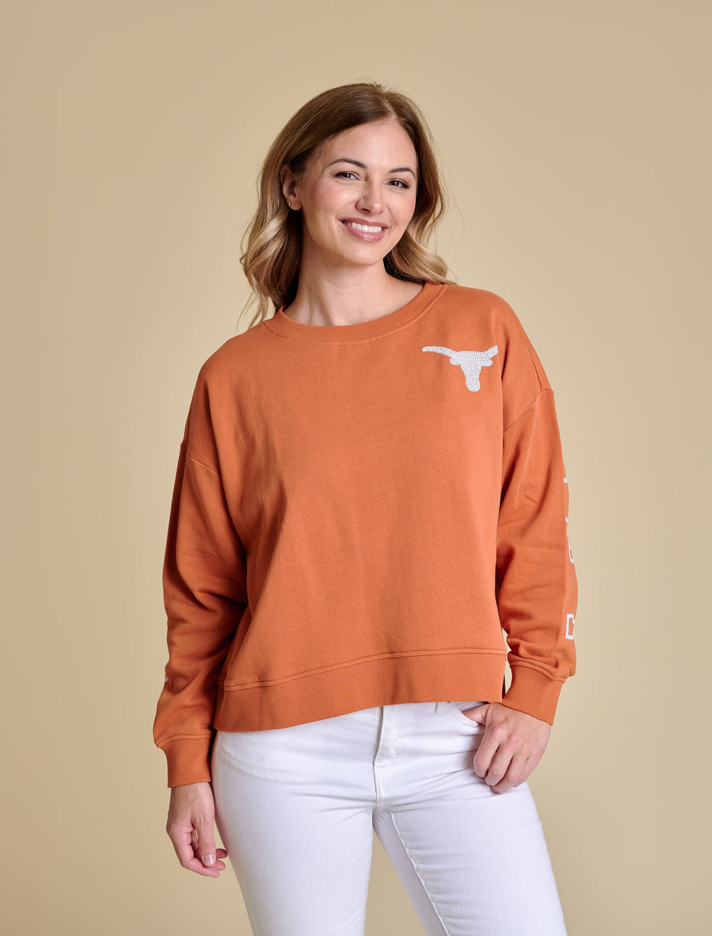 The Sequin Boxy Sweatshirt | Texas