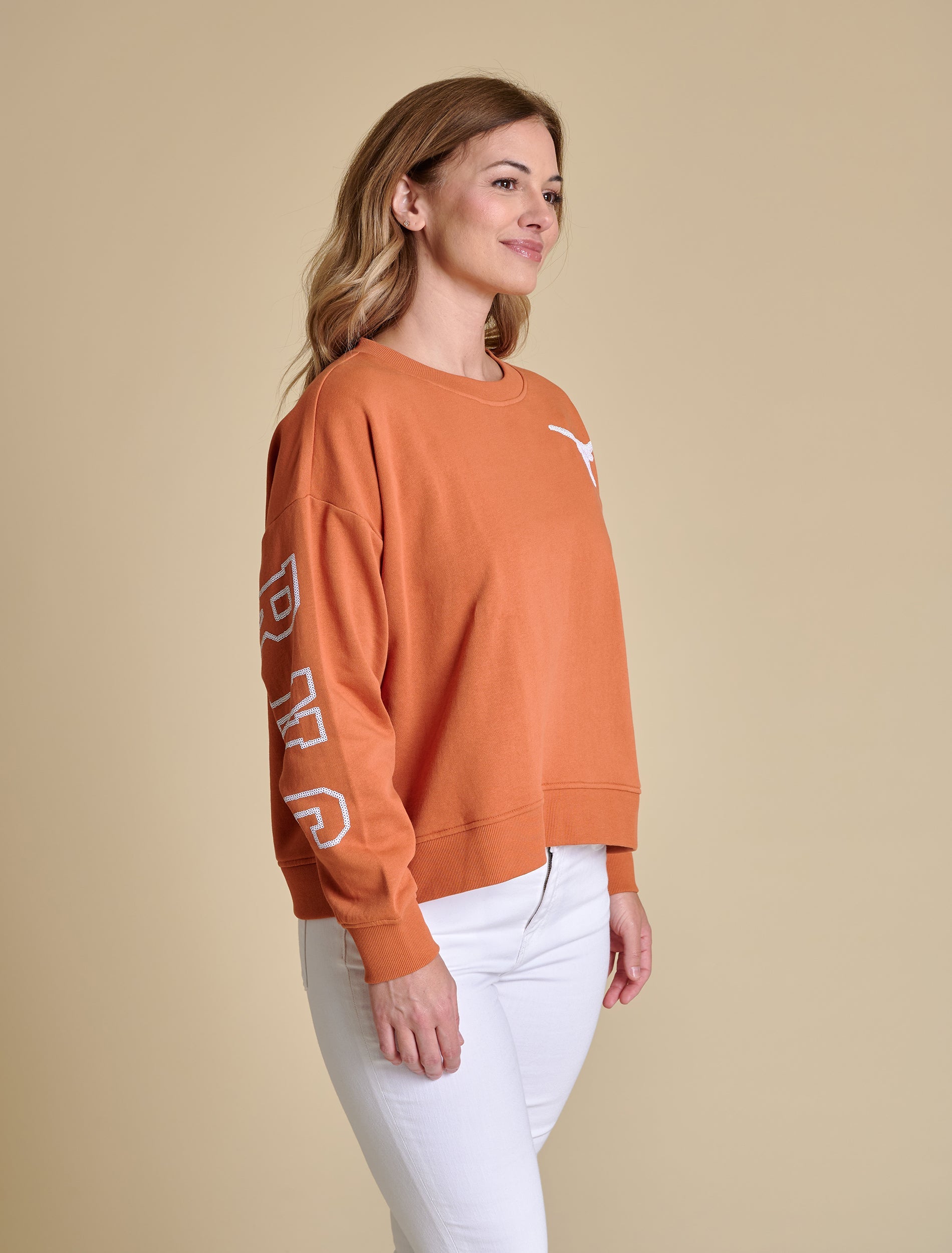 The Sequin Boxy Sweatshirt | Texas