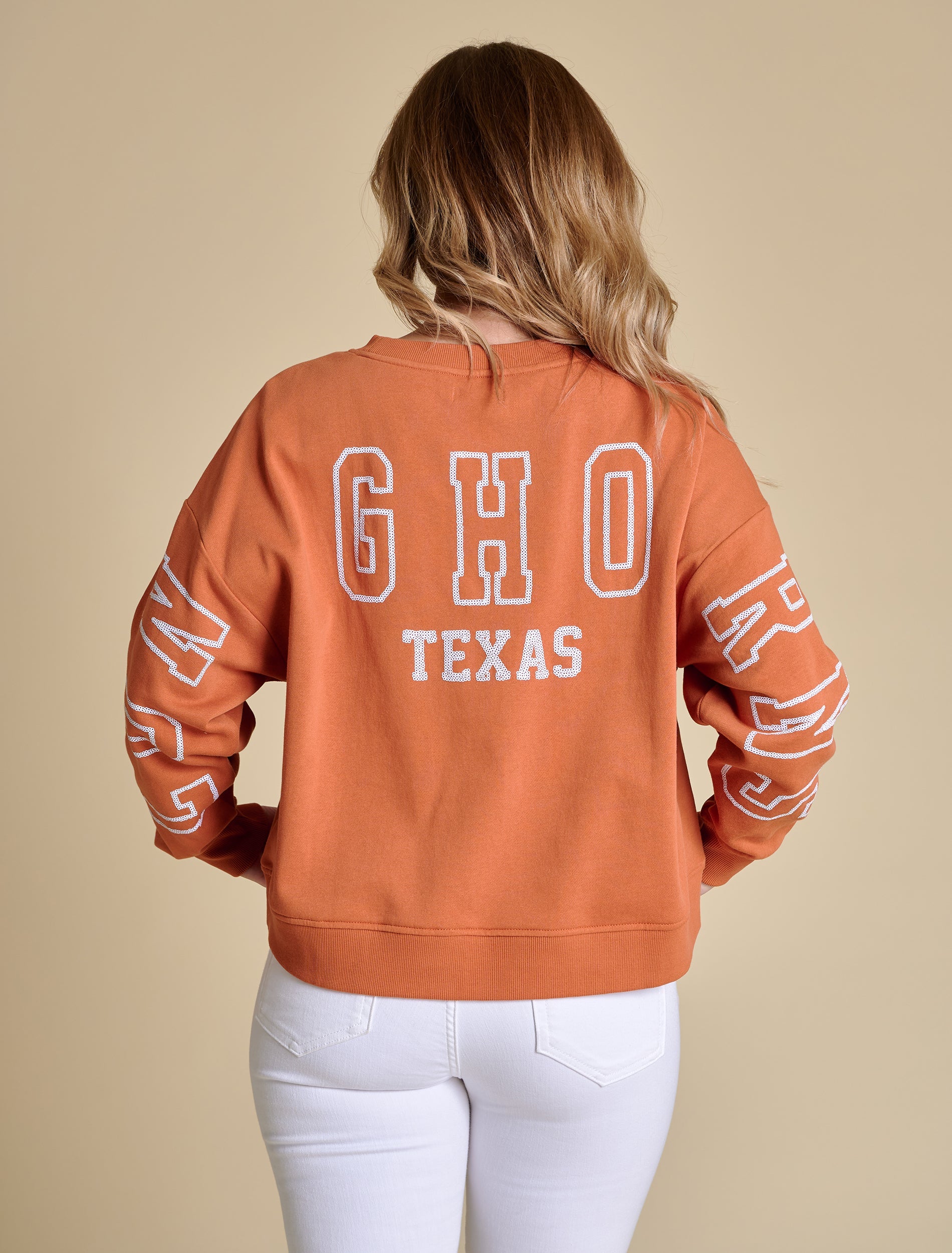 The Sequin Boxy Sweatshirt | Texas