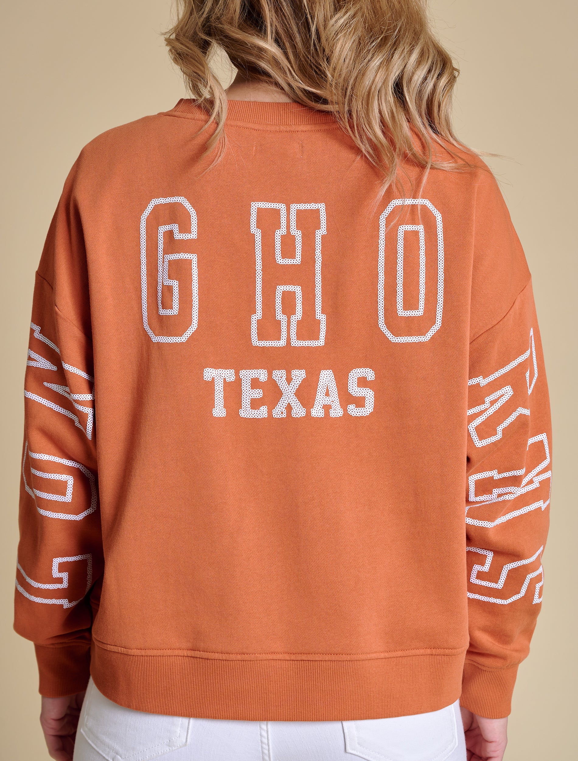 The Sequin Boxy Sweatshirt | Texas