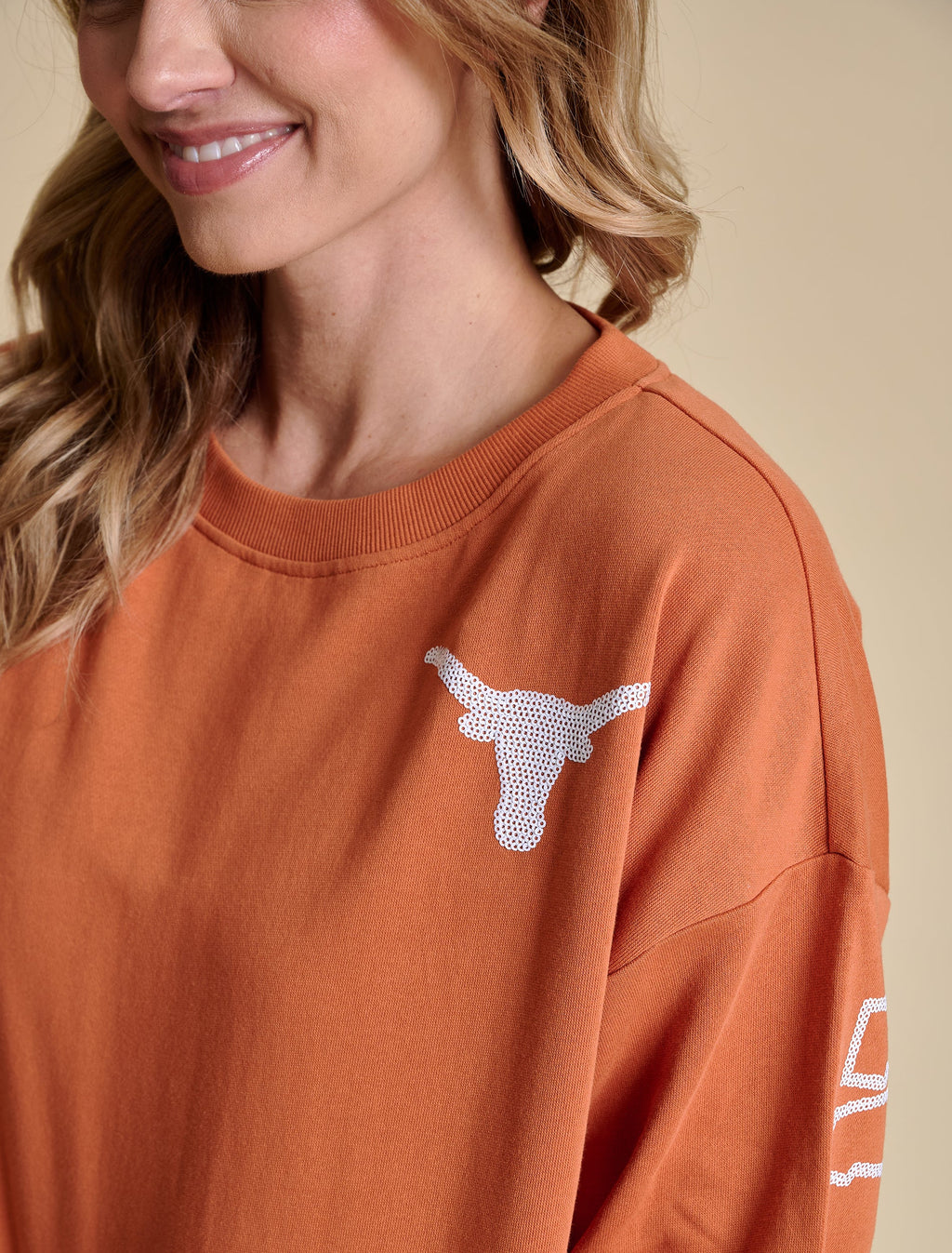 The Sequin Boxy Sweatshirt | Texas